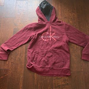 Burgundy Calvin Klein hoodie